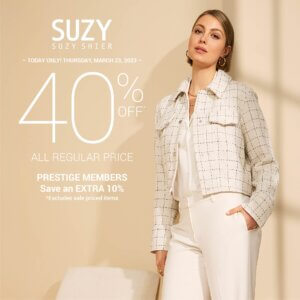 One Day Sale at Suzy Shier