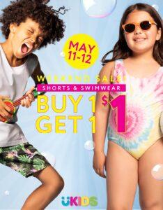 Buy One Get One for $1 on Shorts and Swimwear