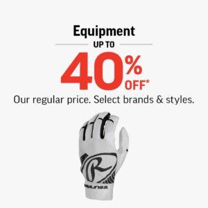 Equipment up to 40 % off our regular price